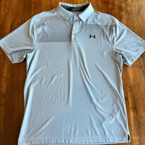 Under Armour Men's Light Gray Golf Polo Shirt - Picture 1 of 6
